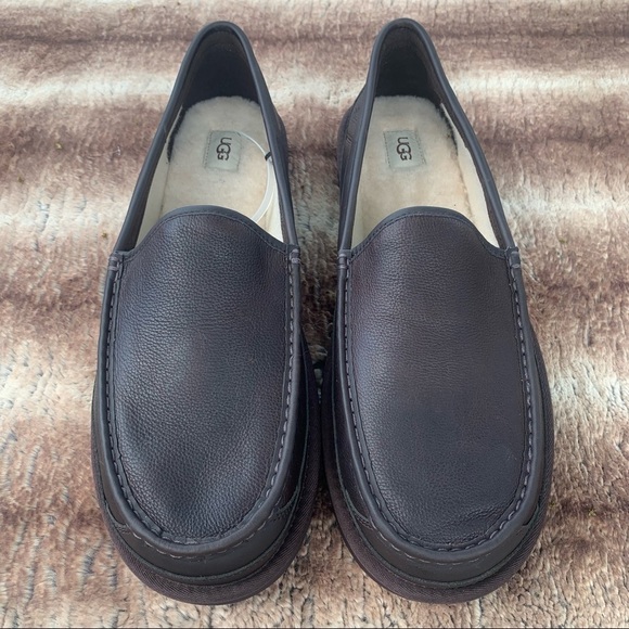 UGG Dex Moc Toe Water Resistant Leather Loafer - Picture 1 of 14